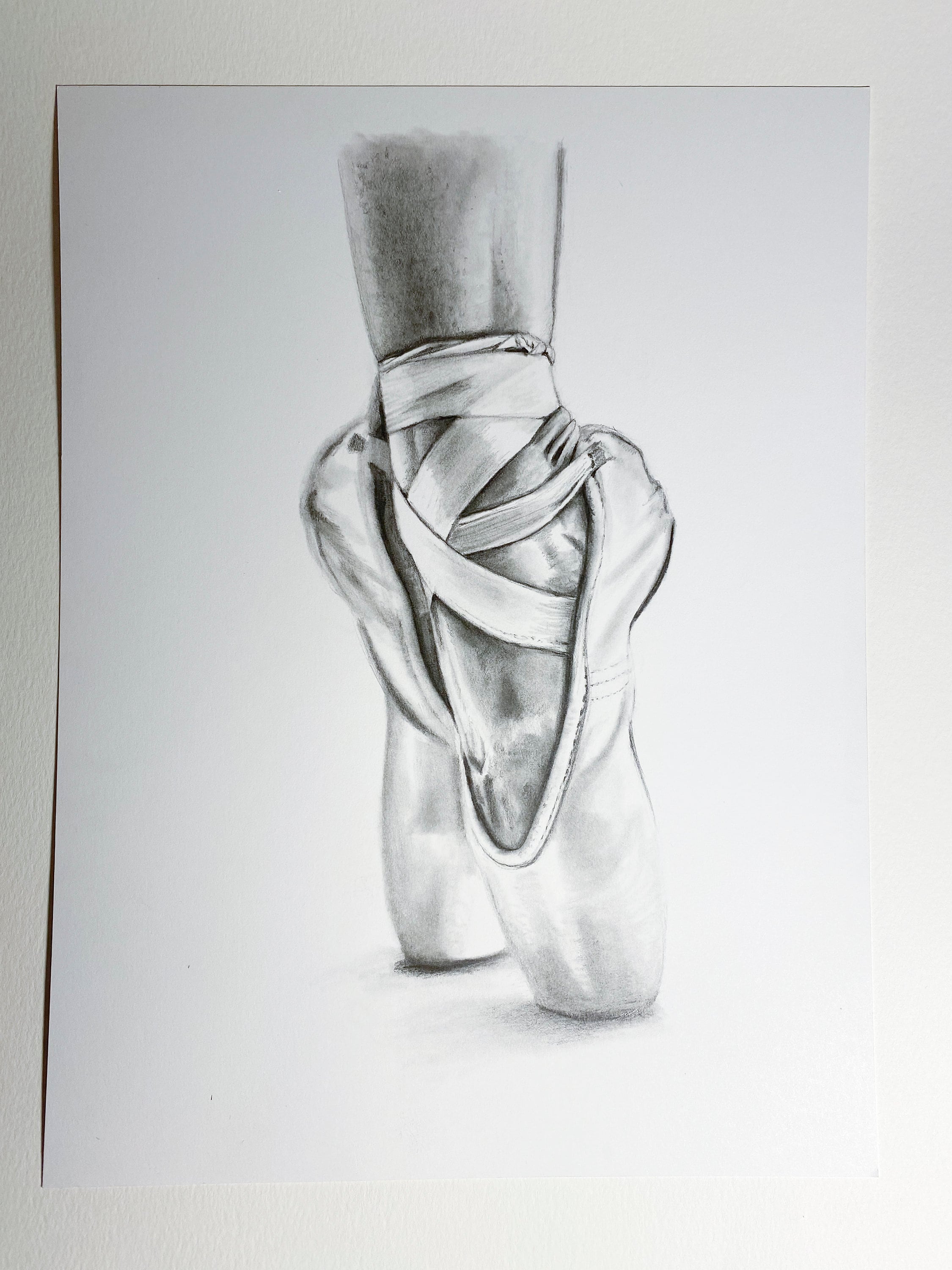 Ballet Shoes Graphite Drawing -  Singapore