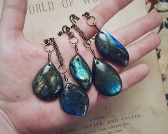 Simple labradorite necklace