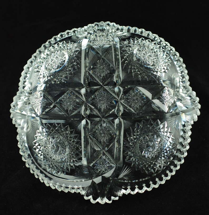 Antique Signed Libbey American Brilliant Cut Glass Kingston Etsy