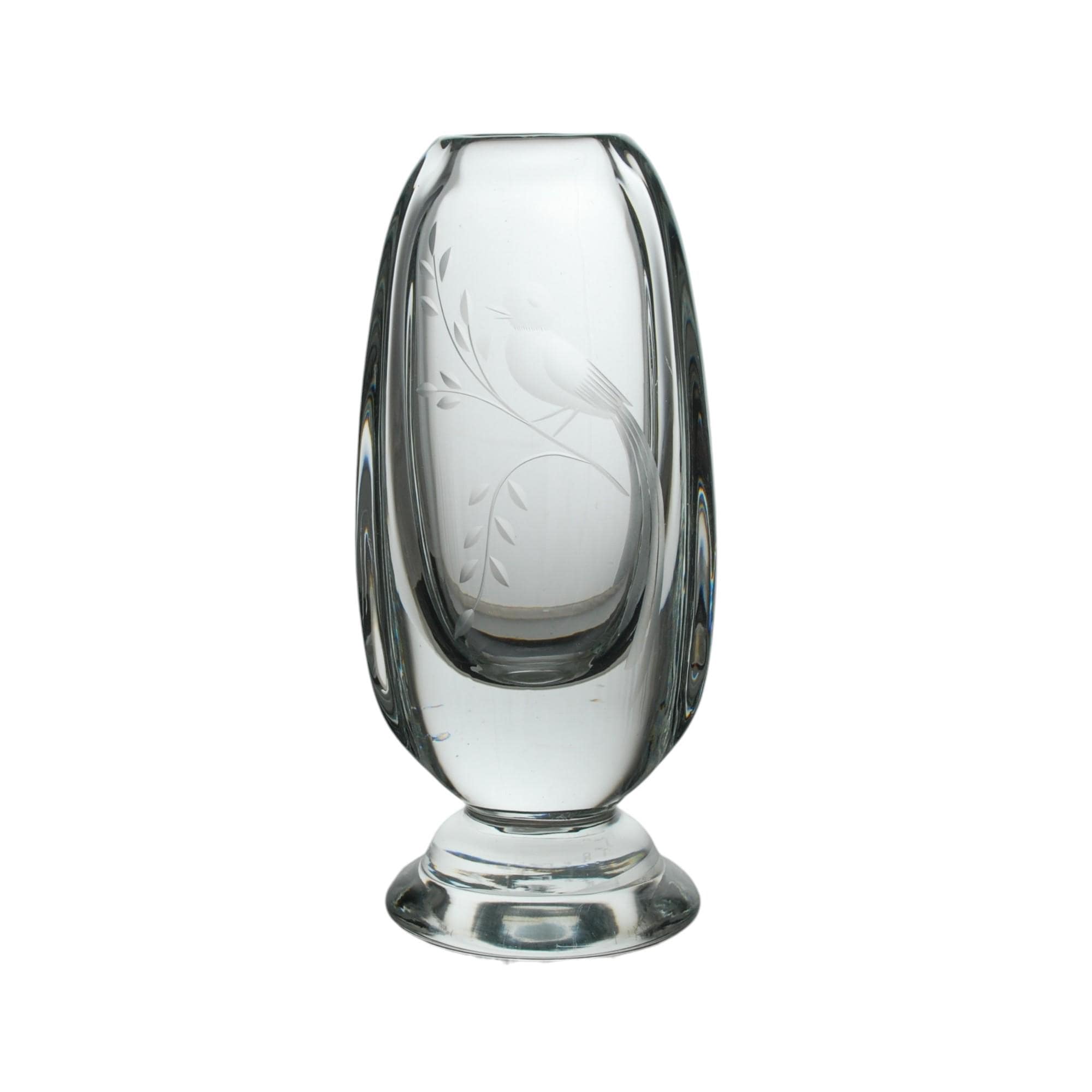 Vintage Sweden Kosta Boda 『Teardrop』 Vtg Kosta Boda Sweden Blue Heavy Art Glass Teardrop Bud Vase