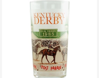 Vintage 1985 Kentucky Derby Collectible Mint Julep Glass