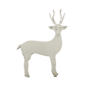 Large Vintage Sterling Silver Deer Brooch Pin 13.5 Grams