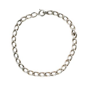 Vintage Sterling Silver Curb Chain Link Bracelet 8.5 Grams