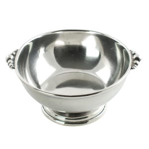Vintage Merj Mexico City Sterling Silver Double Handled Beaded Motif Bowl