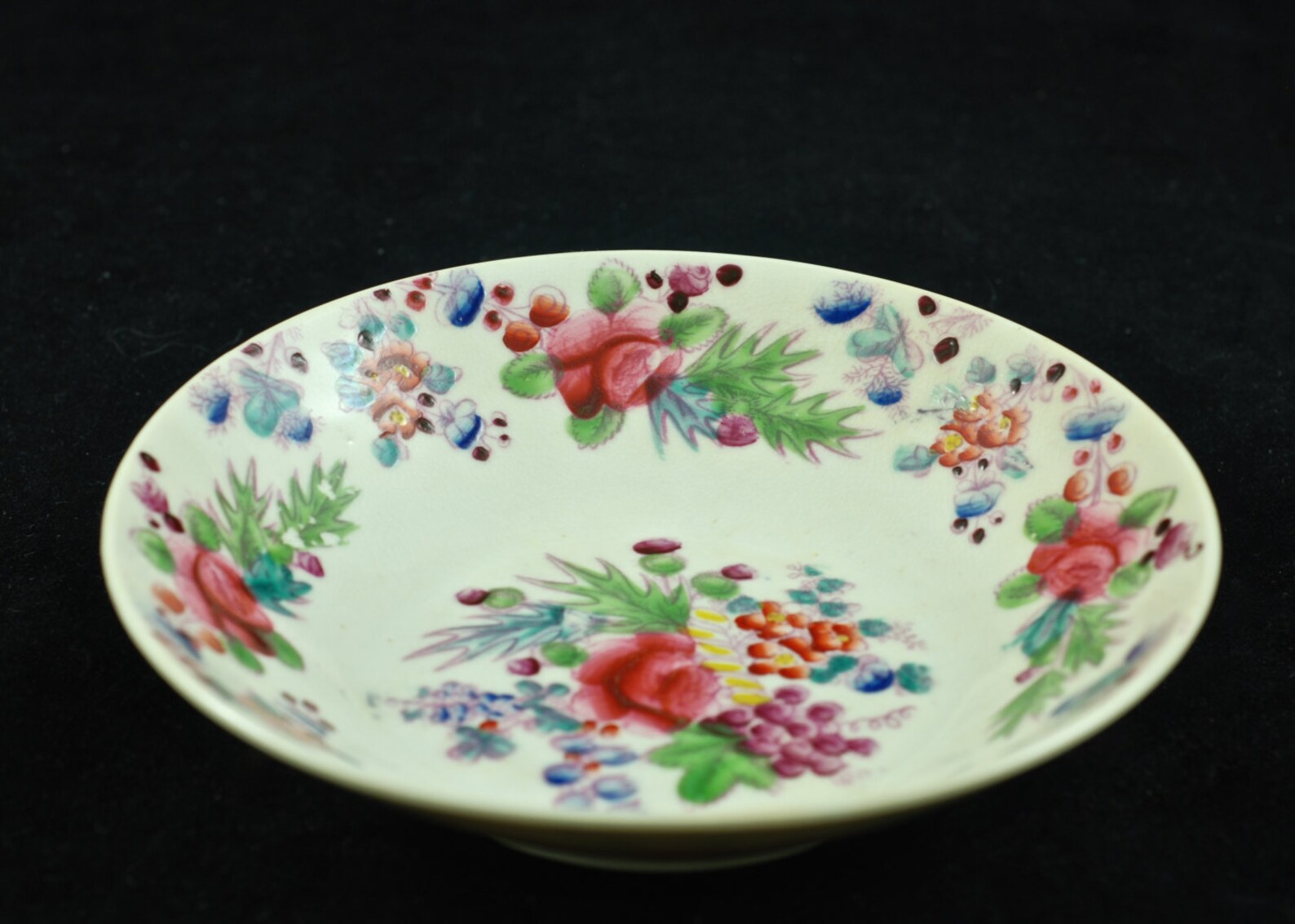 Antique English Rose and Thistle Pattern Hand Painted Etsy