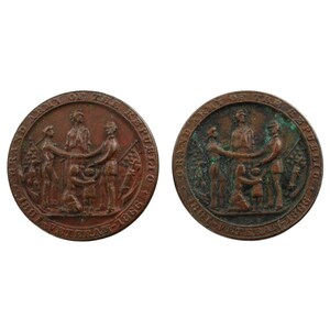 Antique Grand Army of the Republic Lapel Buttons - Set of 2