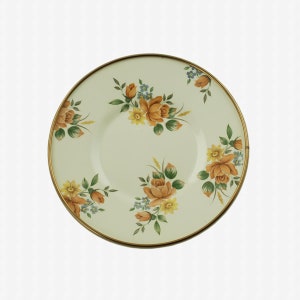 Vintage Camp MacKenzie-Childs Floral Enamelware 6.125&quot; Plate Retired Design