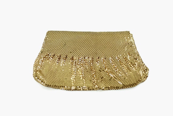 Whiting Davis Gold Purse Clutch Evening Bag - image 2