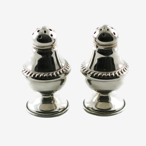 Vintage Sterling Silver Salt and Pepper Shakers Matched Set Sterling by National
