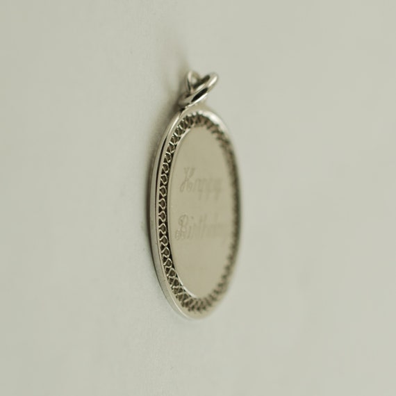 Vintage Sterling Silver Happy Birthday Pendant Ch… - image 5