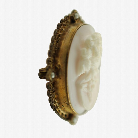 Angel Skin Cameo Brooch with Seed Pearl Accents, … - image 9