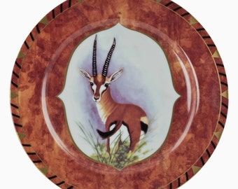 Vintage Lynn Chase Thomson&#39;s Gazelle &quot;African Portraits&quot; Limited Edition Collectible Porcelain Plate 9.125&quot;