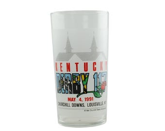 Vintage 1991 Kentucky Derby Collectible Mint Julep Glass