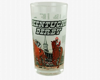 Vintage 1980 Kentucky Derby de collection Mint Julep Glass