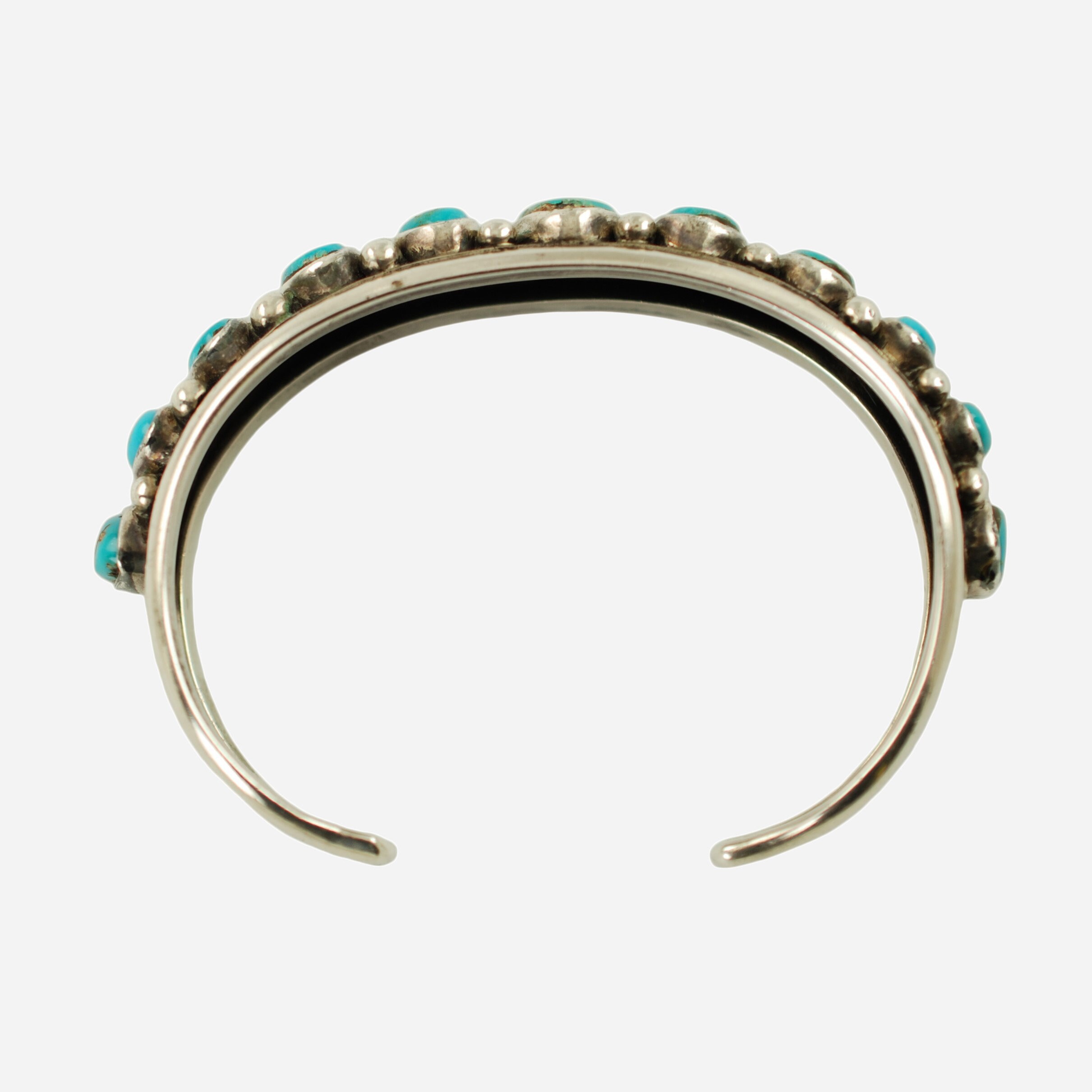 Vintage Signed Navajo Turquoise 11 Stone Sterling Silver Vintage Signed Navajo Turquoise 11 Stone Sterling Silver