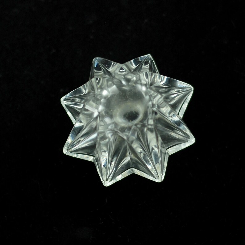 Vintage Glass Star Shaped Perfume Bottle with Crystal Faceted Etsy