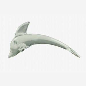 Large Vintage Murano Glass Jumping Dolphin Freestanding Sculpture