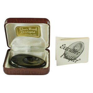 Vintage Shur Wood Designs Executive Pacifier, New in Original Box with Paper Insert, Designed For the Busy Man Who Thinks He Has Everything