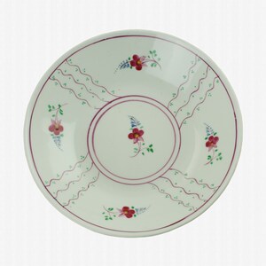 Antique Hand Painted Porcelain 5.5" Bowl with Floral and Foliate Motif