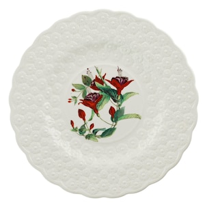 Vintage Copeland Spode England "Fuchsia" Embossed Daisy Lace Border 9.25" Ceramic Plate