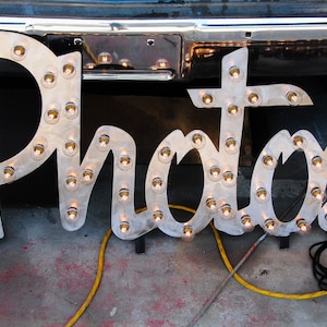 Any Letter or symbol! Metal flat letter marquee sign with lights