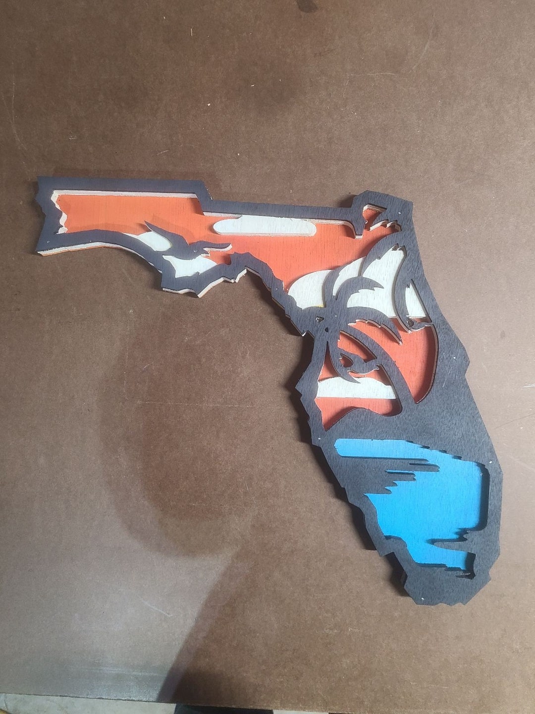 3D Layered State of Florida Wall Art Etsy