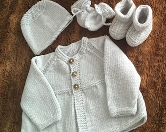 Baby pram set knitting kit