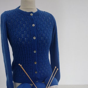 Patterned light weight cardigan knitting kit Colour set 1