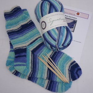 Sock knitting kit new colours