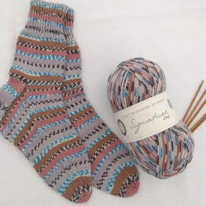Sock knitting kit bird colours : colour set 2