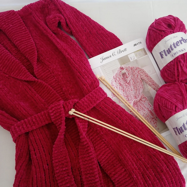 Dressing Gown Knitting Pattern Etsy