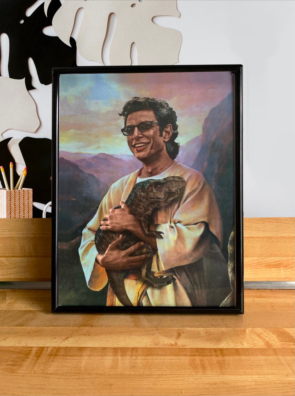 Saint Jeff Goldblum Painting Print Jurassic Park Artwork Etsy