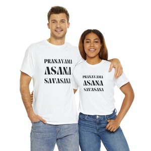 Pranayama Asana Savasana Yoga Cycle Unisex Cotton Tee