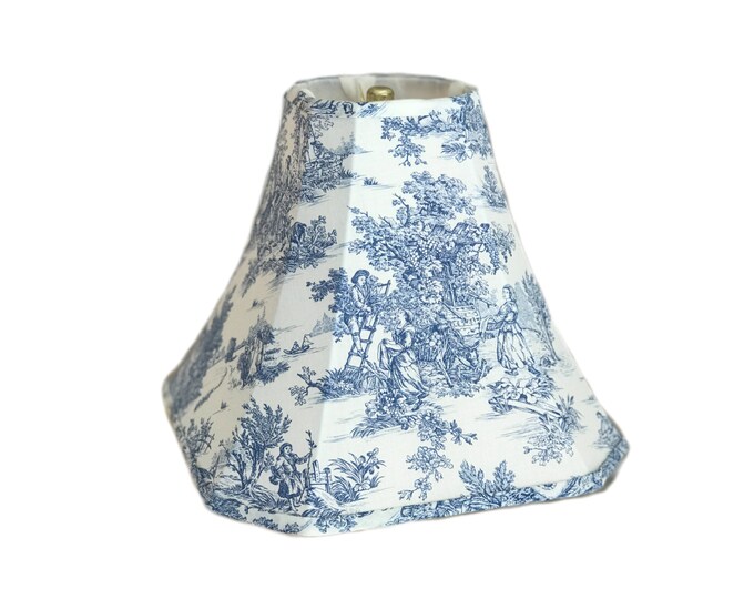 Blue Toile Lamp Shade French Toile Lamp Shade French Lamp Etsy