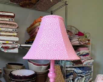 Pink Lamp Shade, Polka Dot Lamp Shade, Eclectic Lamp Shade, Pink Decor, Nursery Lamp Shade, FREE SHIPPING - Continental USA