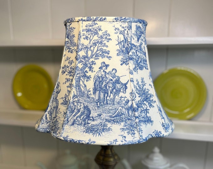 Toile Lamp Shade Blue Toile Lamp Shade French Lamp Shade Etsy