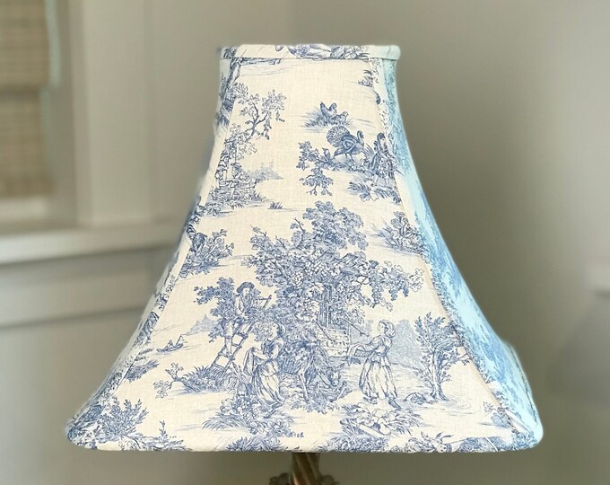 Blue Toile Lamp Shade Toile Lamp Shade French Country Lamp Etsy