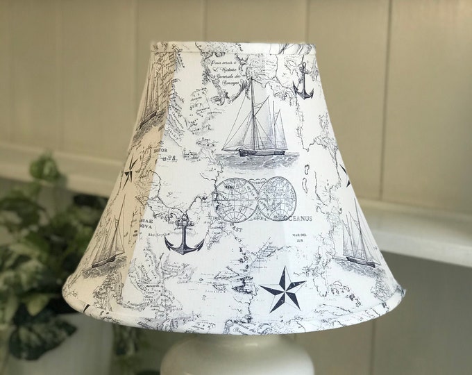 Sailboat Lamp Shade Coastal Lamp Shade Nautical Lamp Shade Etsy