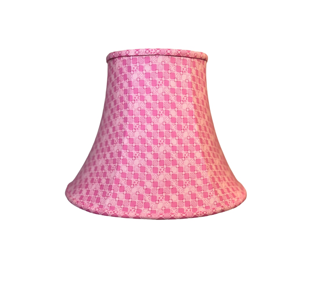 Pink Lamp Shade, Eclectic Lamp Shade, Cottage Lamp Shade, Bubble Gum