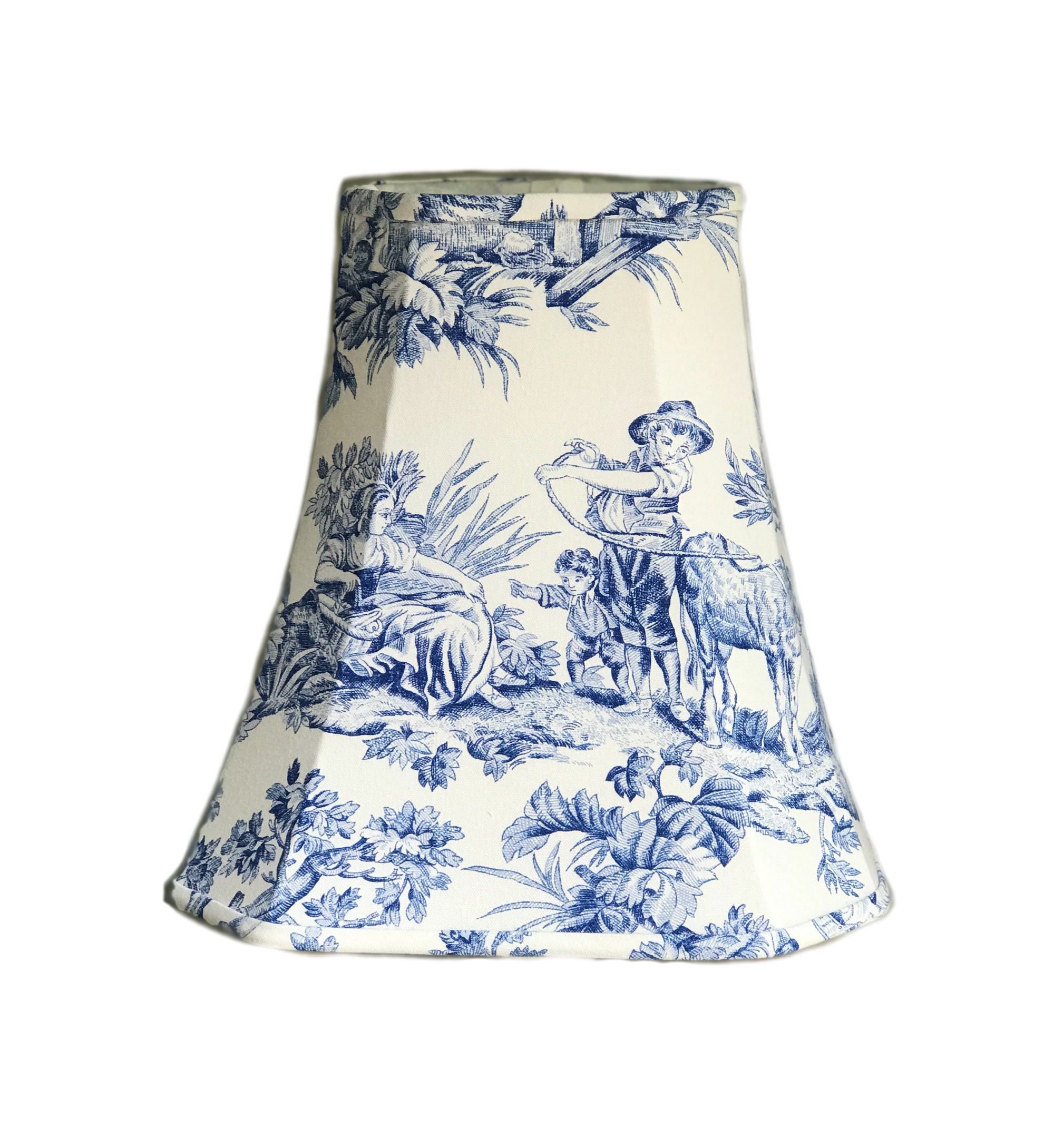 Blue Toile Lamp Shade Toile Lamp Shade Colonial Lamp Shade Etsy