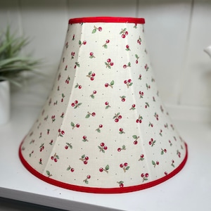 Cherry Print Lamp Shade, Cherry Lamp Shade, Cottage Lamp Shade, Eclectic Lamp Shade, FREE SHIPPING-Continental USA