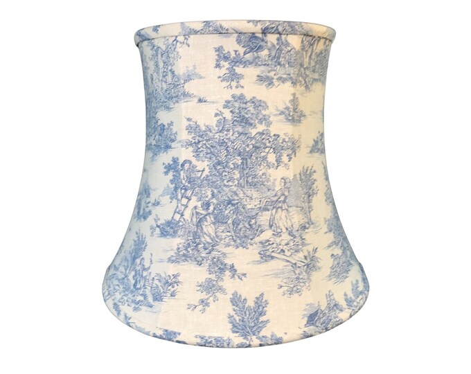 Toile Lamp Shade, Blue Toile Lamp Shade, French Lamp Shade, French