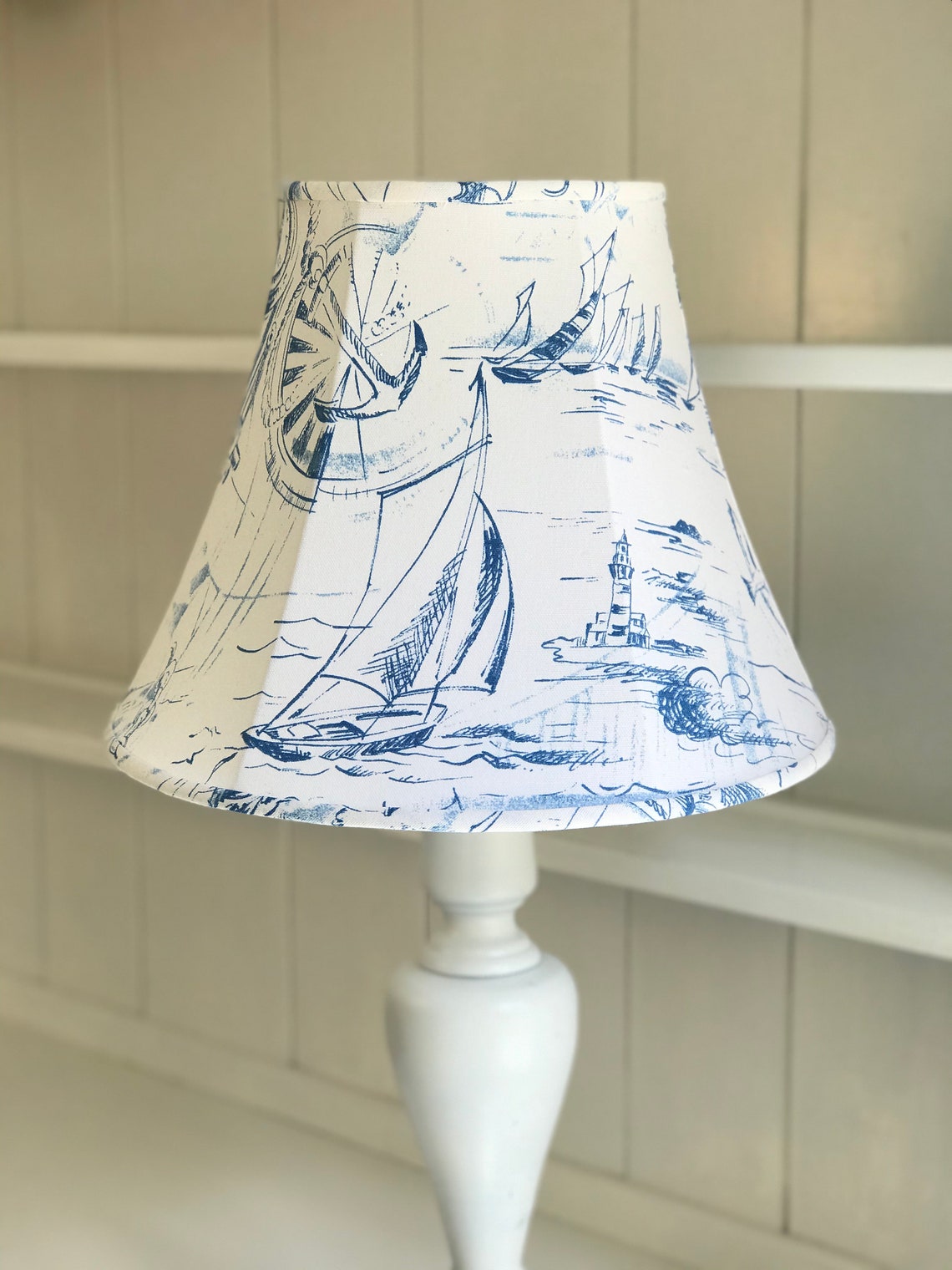 Nautical Lamp Shade Sailing Lamp Shade Coastal Lamp Shade Etsy