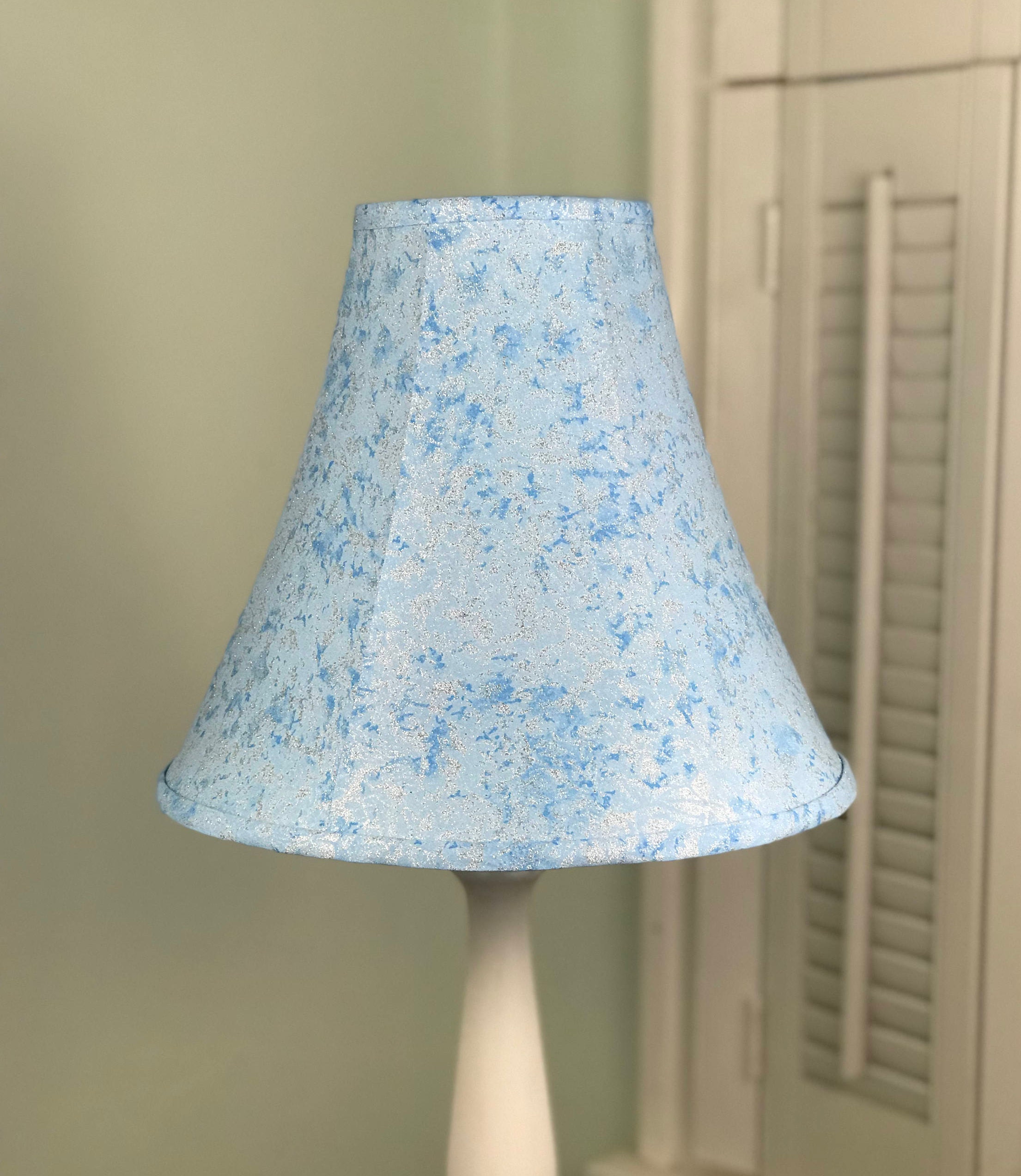 Frozen Inspired Lamp Shade Blue Lamp Shade Pastel Home Etsy