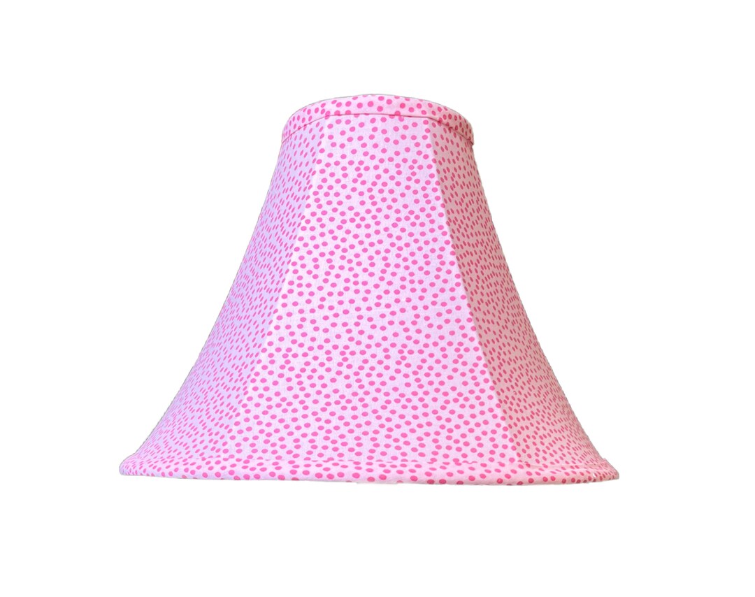 Pink Lamp Shade Polka Dot Lamp Shade Eclectic Lamp Shade Etsy