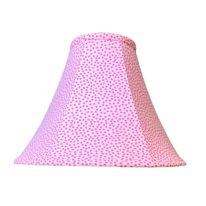 Pink Lamp Shade, Polka Dot Lamp Shade, Eclectic Lamp Shade, Pink Decor, Nursery Lamp Shade