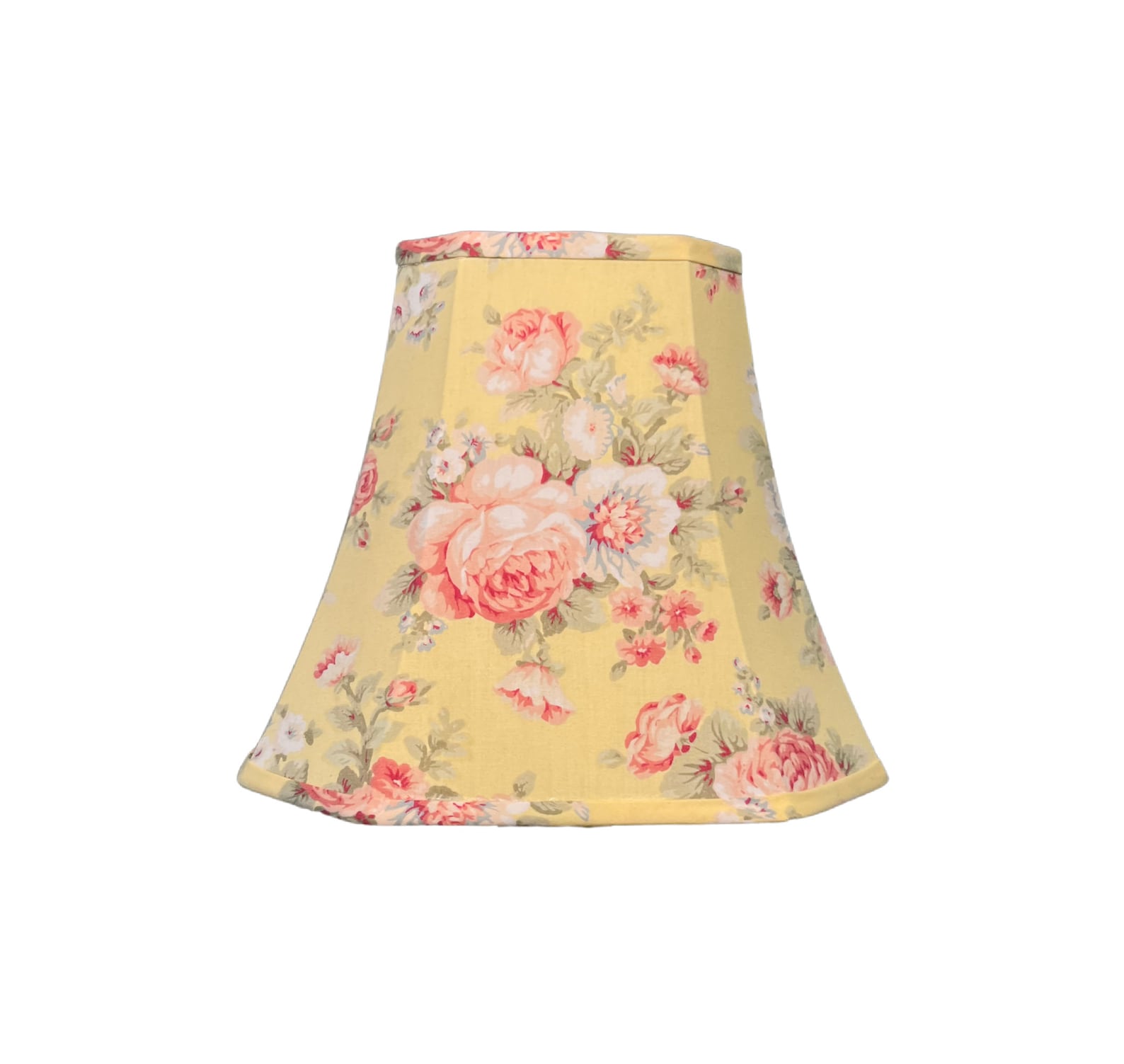 Yellow Lamp Shade Rose Lamp Shade Floral Lamp Shade Cottage Etsy
