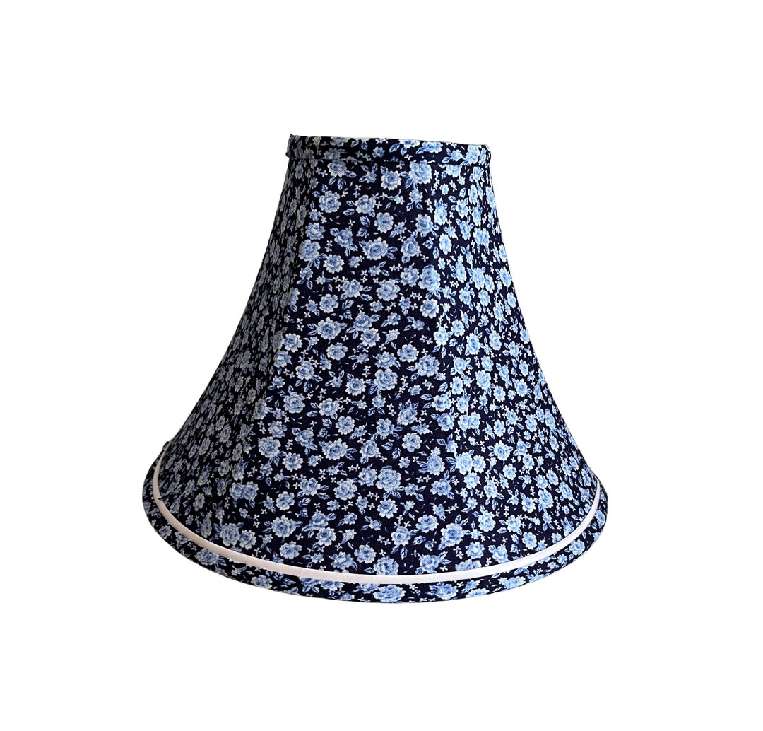 Navy Blue Lampshade Blue Lampshade Shabby Chic Lampshade Etsy
