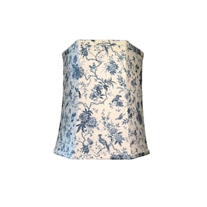 Toile Lamp Shade, Blue Toile Lampshade, Blue Lamp Shade, Floral Lamp Shade, Lamp Shade, Colonial Lamp Shade, Buffet Lamp Shade
