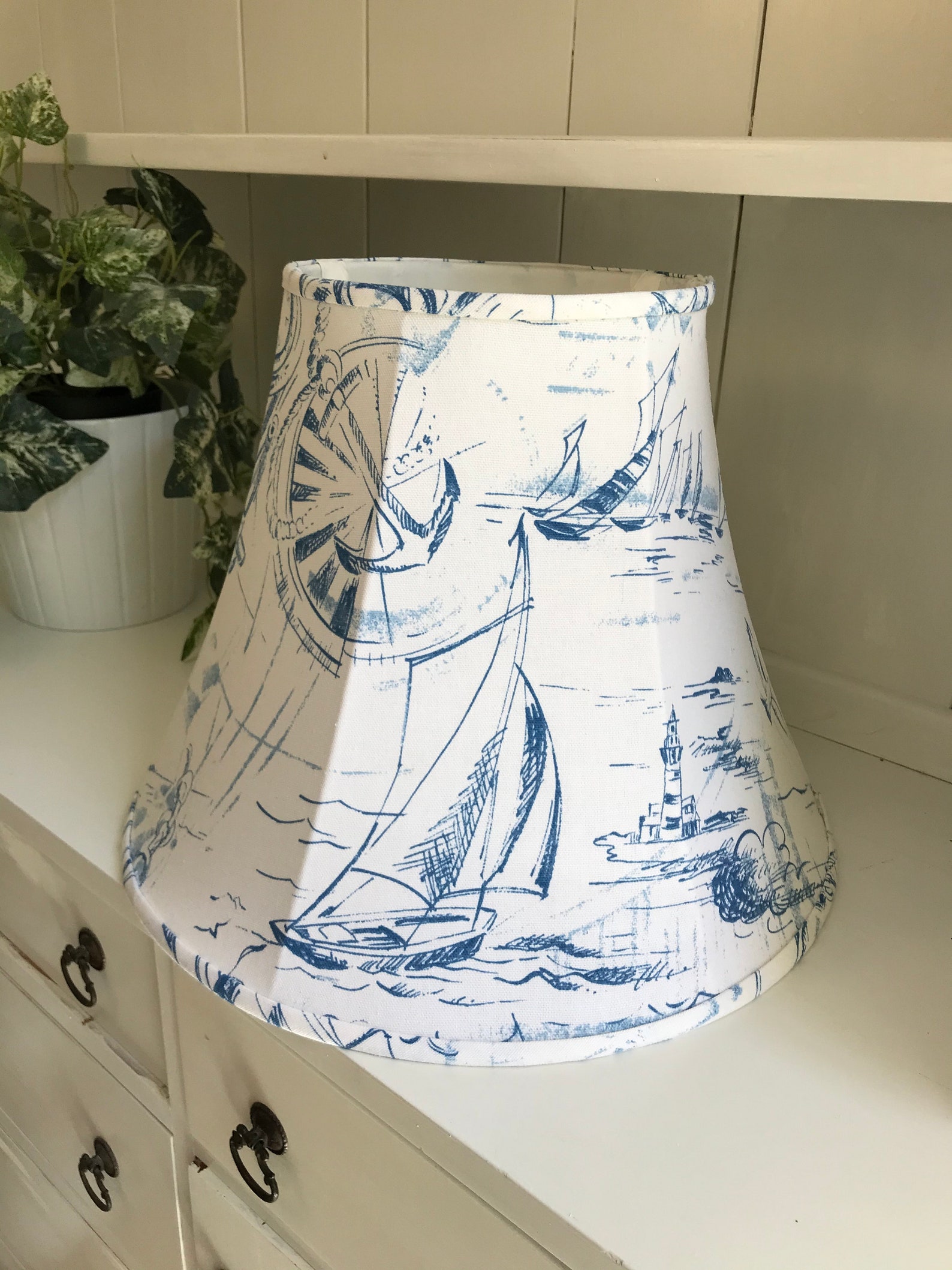 Nautical Lamp Shade Sailing Lamp Shade Coastal Lamp Shade Etsy